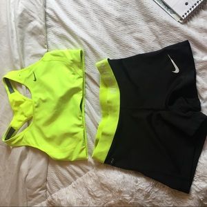 Nike Pro sports bra and spanx!